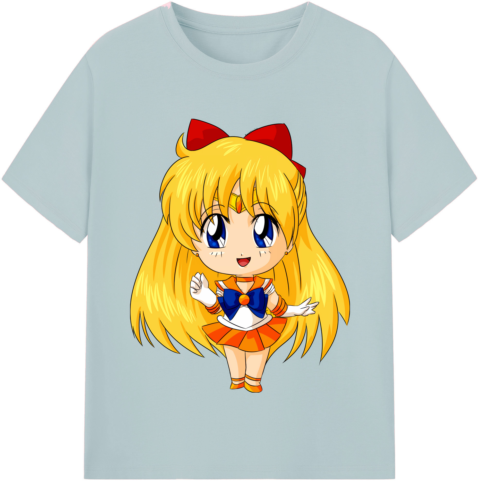 （画像用） 美少女戦士セーラームーン 愛野 美奈子 あいの みなこ Sailor Moon Aino Minako 綿100％半袖Tシャツ（フロントプリント）
